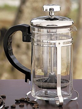 BRANDANI 58657 caffettiera manuale Nero, Acciaio inox, Trasparente