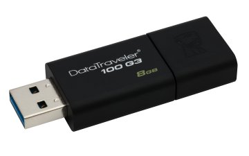 Kingston Technology DataTraveler 100 G3 unità flash USB 8 GB USB tipo A 3.2 Gen 1 (3.1 Gen 1) Nero