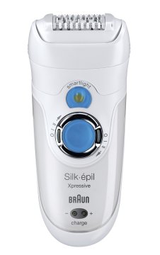 Braun Silk epil 7 7681 Wet & Dry 40 pinzette Blu, Bianco