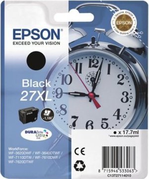 Epson Alarm clock 27XL DURABrite Ultra cartuccia d'inchiostro 1 pz Originale Nero