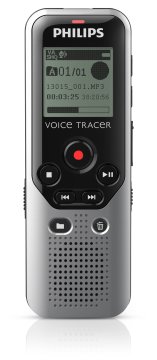 Philips Voice Tracer 1200 Memoria interna e scheda di memoria Nero, Argento