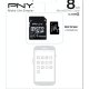 PNY 8GB MicroSDHC+SD Adapter Classe 4 2