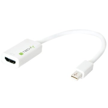 Techly Adattatore Mini DisplayPort (Thunderbolt) 1.2 / HDMI 15cm Bianco (IADAP MDP-HDMIF12)