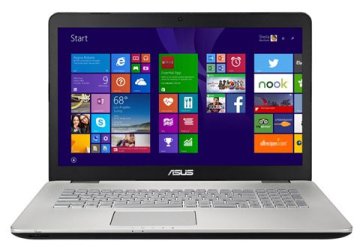 ASUS N751JK-T7216H Intel® Core™ i7 i7-4710HQ Computer portatile 43,9 cm (17.3") Full HD 16 GB DDR3L-SDRAM 2 TB HDD NVIDIA® GeForce® GTX 850M Wi-Fi 4 (802.11n) Windows 8.1 Argento
