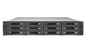 QNAP TS-EC1280U-RP server NAS e di archiviazione Armadio (2U) Famiglia Intel® Xeon® E3 v3 4 GB DDR3 0 TB QNAP Turbo NAS System Grigio