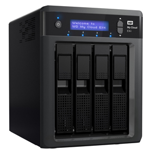 Western Digital My Cloud EX4 Server di archiviazione Tower 0,5 GB 8 TB HDD Nero