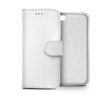Celly CROCOAIPH6WH custodia per cellulare 11,9 cm (4.7") Custodia a borsellino Bianco
