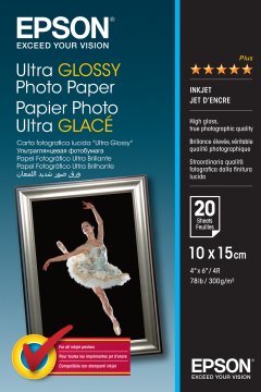 Epson Ultra Glossy Photo Paper - 10x15cm - 20 Fogli