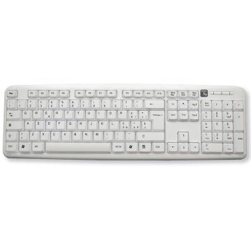Techly Tastiera 105 tasti USB Standard, colore Bianco (IDATA 955-UWH)