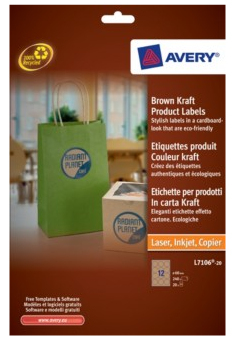 Avery Brown Kraft Product Labels Marrone