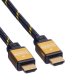 ROLINE 11.04.5502 cavo HDMI 2 m HDMI tipo A (Standard) Nero, Oro 5