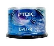 TDK DVD-R 4.7GB 16x Cakebox 50pk 4,7 GB 50 pz