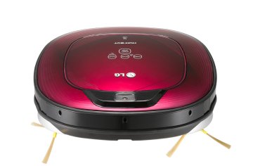 LG VR6470LVMP aspirapolvere robot Nero, Rosso