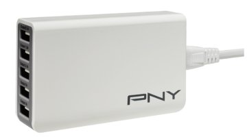 PNY P-AC-5UF-WEU01-RB Caricabatterie per dispositivi mobili Universale Bianco Interno