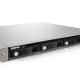 QNAP TS-453U-RP server NAS e di archiviazione Rack (1U) Intel® Celeron® 4 GB DDR3L 0 TB QNAP Turbo System Nero 12