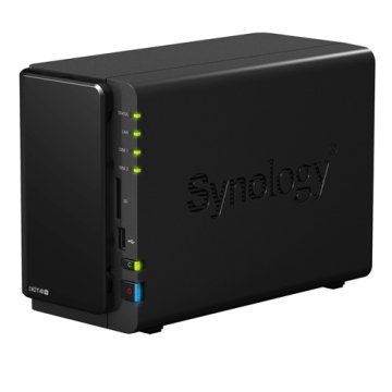 Synology DiskStation DS214+ server NAS e di archiviazione Desktop 1 GB DDR3 0 TB HDD Nero