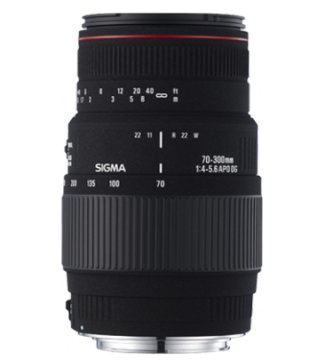 Sigma 70-300mm F4-5.6 APO DG Macro, Nikon Obiettivi macro Nero