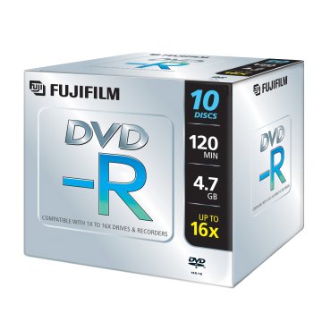 Fujifilm DVD-R 4,7Gb jewelcase 16x 10-pack 10 pz