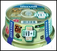 Maxell DVD+R 8x Spindle 4,7 GB 50 pz