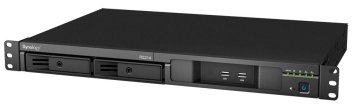 Synology RackStation RS214 server NAS e di archiviazione Rack (1U) Marvell Armada 370 0,5 GB DDR3 0 TB Nero