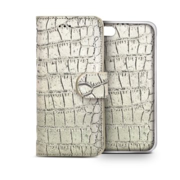 Celly CROCOAIPH6PCH custodia per cellulare 14 cm (5.5") Custodia a libro Champagne