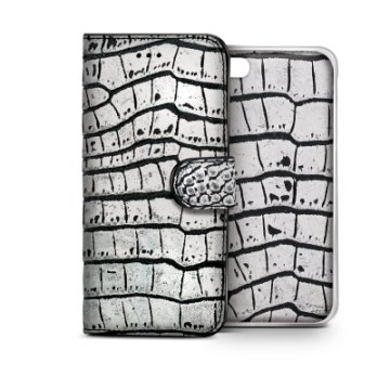Celly CROCOAIPH6SV custodia per cellulare 11,9 cm (4.7") Custodia a borsellino Argento