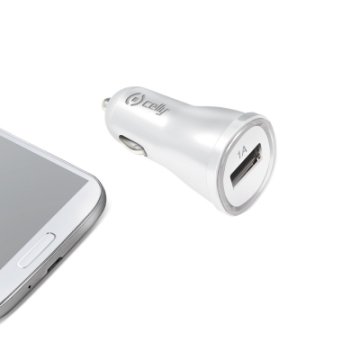 Celly CCUSBW Caricabatterie per dispositivi mobili Universale Bianco Accendisigari Auto
