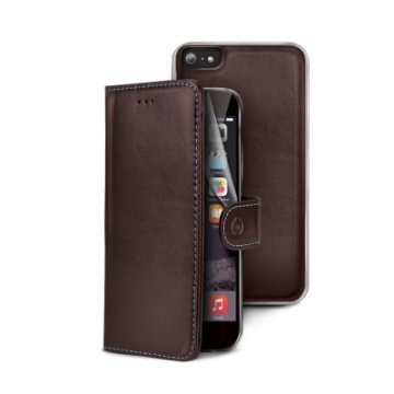 Celly PELLEAIPH6BR custodia per cellulare 11,9 cm (4.7") Custodia a borsellino Marrone