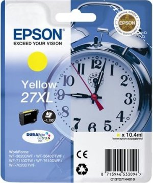 Epson Alarm clock 27XL DURABrite Ultra cartuccia d'inchiostro 1 pz Originale Giallo