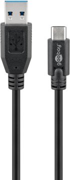 Goobay 67999 cavo USB USB 3.2 Gen 1 (3.1 Gen 1) 0,5 m USB A USB C Nero