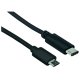 Manhattan 1m, USB 2.0 Micro-B/USB C cavo USB Micro-USB B Nero 3