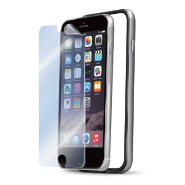 Celly BUMPERIPH6SV custodia per cellulare 11,9 cm (4.7") Custodia con bordo Argento