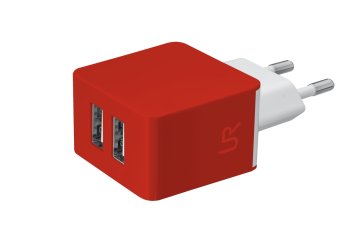 Trust Dual Smartphone Wall Charger MP3, Smartphone Rosso AC Interno