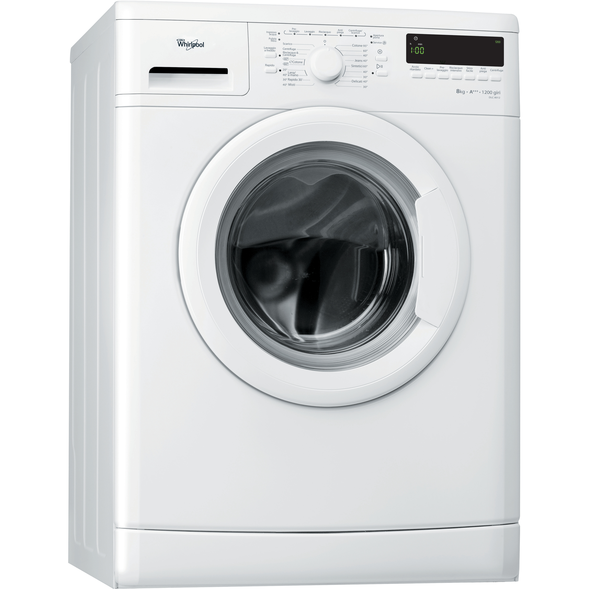 DLC8012 - Whirlpool DLC8012 lavatrice Caricamento frontale 8 kg 1200  Giri/min Bianco - Lavatrici carica frontale - Lavatrici - Negozi  Elettronica Roma - Radionovelli