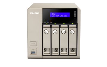 QNAP TVS-463 NAS Tower 4 GB DDR3L 0 TB QNAP Turbo System Oro