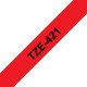 Brother TZE-421 nastro per etichettatrice Nero su rosso 2