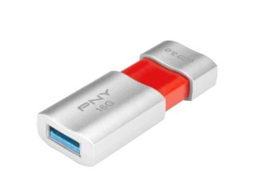 PNY 16GB Wave Attaché unità flash USB USB tipo A 3.2 Gen 1 (3.1 Gen 1) Arancione, Argento