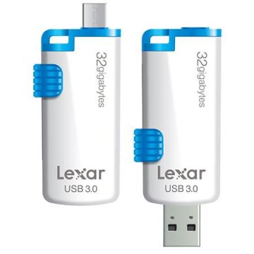Lexar 32GB JumpDrive M20 unità flash USB USB Type-A / Micro-USB 3.2 Gen 1 (3.1 Gen 1) Blu, Bianco