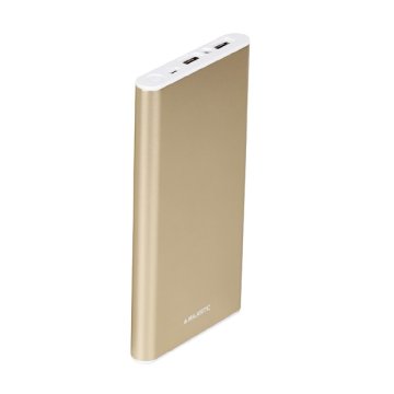 New Majestic PBK-100 Polimeri di litio (LiPo) 10000 mAh Oro, Bianco