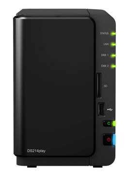 Synology DiskStation DS214play NAS Desktop 1 GB DDR3 0 TB HDD Nero