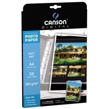 Canson C200004324 carta fotografica A4 Bianco Lucida