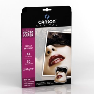 Canson C200004327 carta fotografica A4 Bianco Lucida