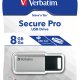 Verbatim Secure Pro unità flash USB 8 GB USB tipo A 3.2 Gen 1 (3.1 Gen 1) Nero, Argento 3