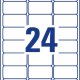 Avery L4773-20 etichetta autoadesiva Rettangolo con angoli arrotondati Permanente Bianco 480 pz 4