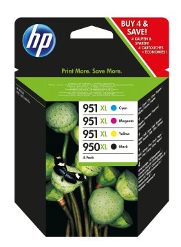 HP 950XL High Yield Nero/951XL High Yield Cyan/Magenta/Yellow 4-pack Original Ink Cartridges cartuccia d'inchiostro 4 pz Originale Resa elevata (XL) Nero, Ciano, Magenta, Giallo
