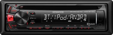 Kenwood Electronics KDC-BT35U Ricevitore multimediale per auto Nero, Rosso 200 W Bluetooth