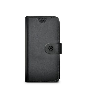 Celly WALLY UNICA custodia per cellulare 11,4 cm (4.5") Custodia a borsellino Nero