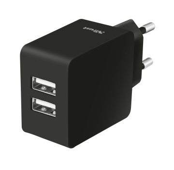 Trust Dual Smartphone Wall Charger MP3, Smartphone Nero AC Interno