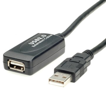 ROLINE 12.04.1091 cavo USB 15 m USB 2.0 USB A Nero