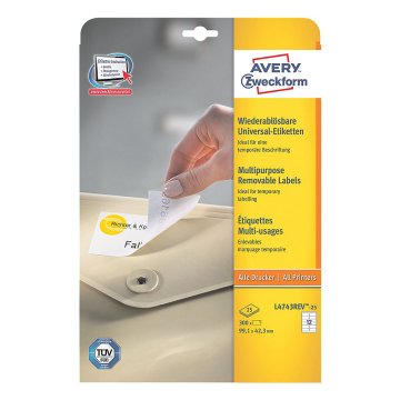 Avery Etichette rimovibili - 99,1 x 42,3 mm
